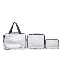 Travel Cosmetic Bag Clear Lady Pouch Daily Toiletry Manufacturer New Logo Custom Cosmetic Bag Transparent